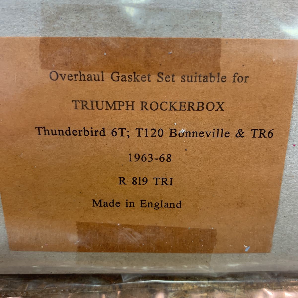  Triumph locker box gasket set 6T T120 Bonneville 6T unit (TRI819R)