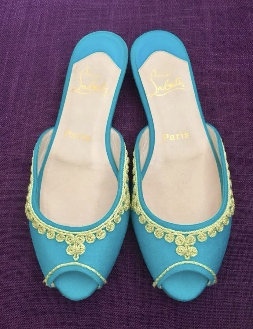 激安価格の Christian Louboutinクリスチャンルブタン 厚底サンダル 虹