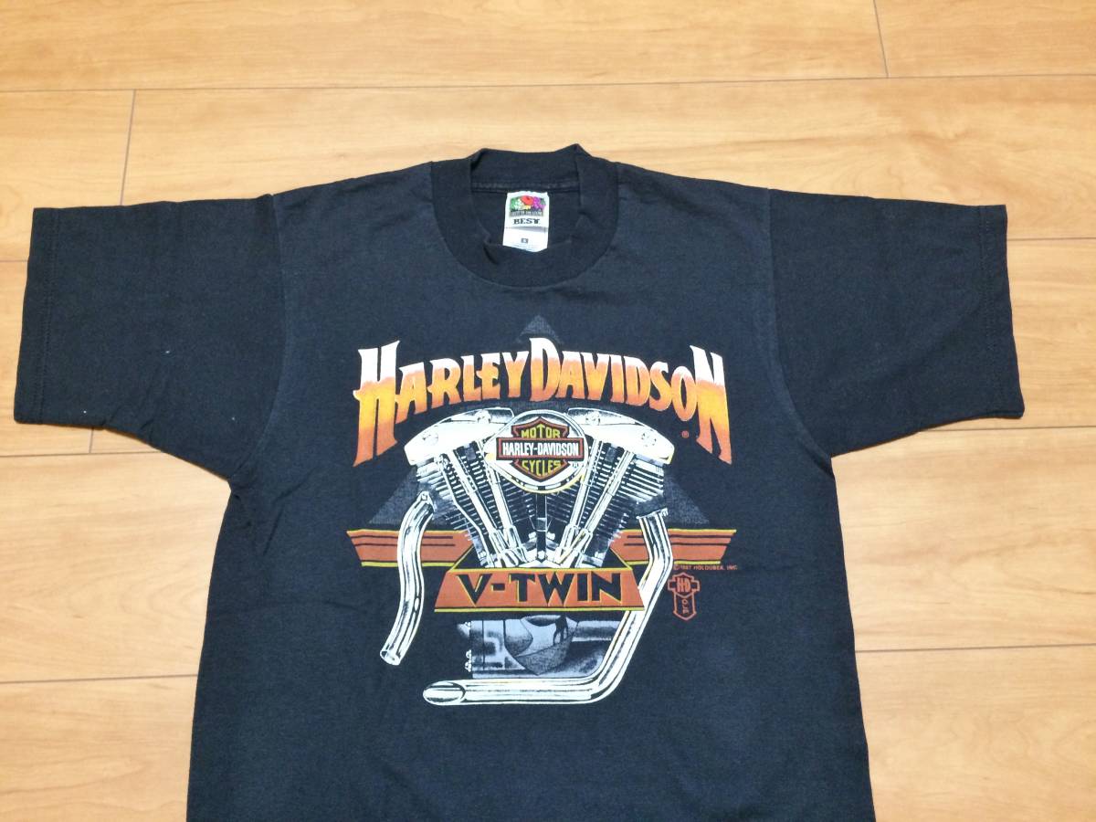 87's Harley-Davidson/ハーレーダビッドソン 3DプリントTシャツ USA古着 ビンテージ品_画像7