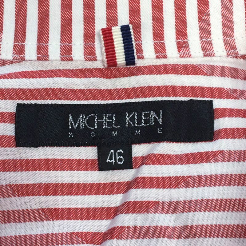 《郵送無料》■Ijinko◆新品☆ミッシェル・クランMichel Klein日本製定格13650円 ４６(S)サイズ長袖シャツ