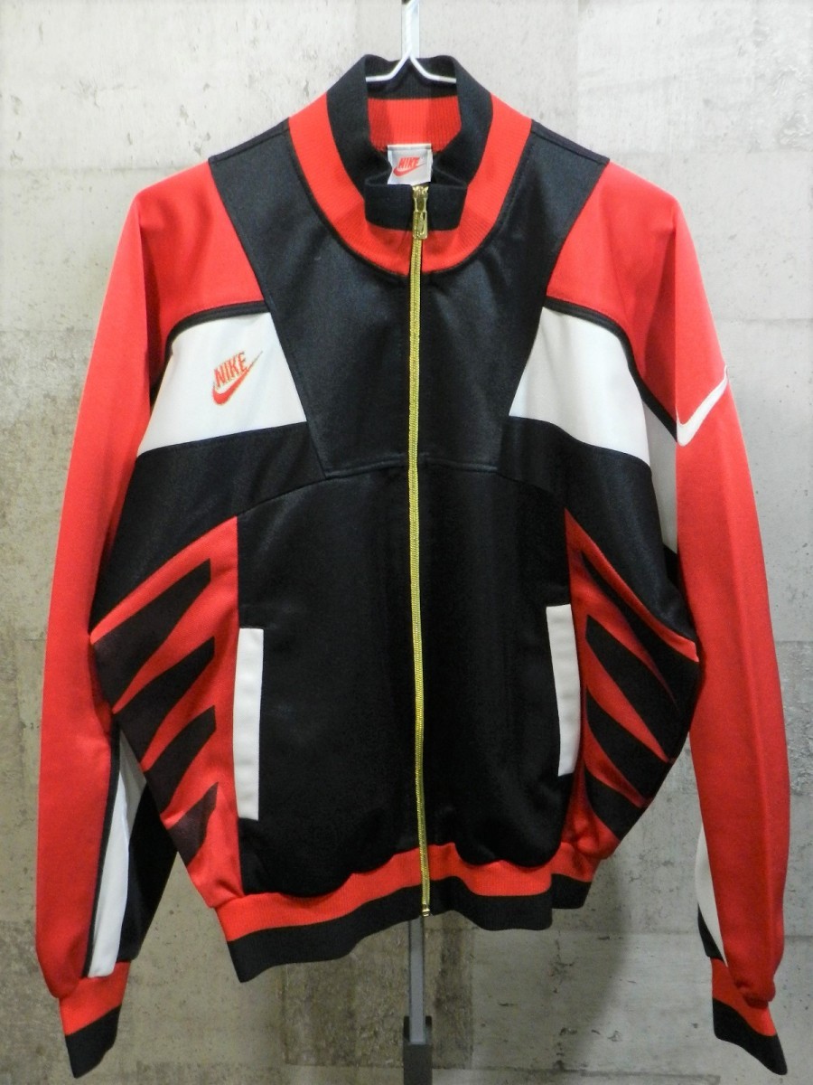 美品90 S 銀タグナイキジャージジャケットm 赤黒白nike トラックトップ90年代ヴィンテージ日本代购 买对网 美品90 S 銀タグナイキジャージジャケットm 赤黒白nike トラックトップ90年代ヴィンテージ日本代购 买对网