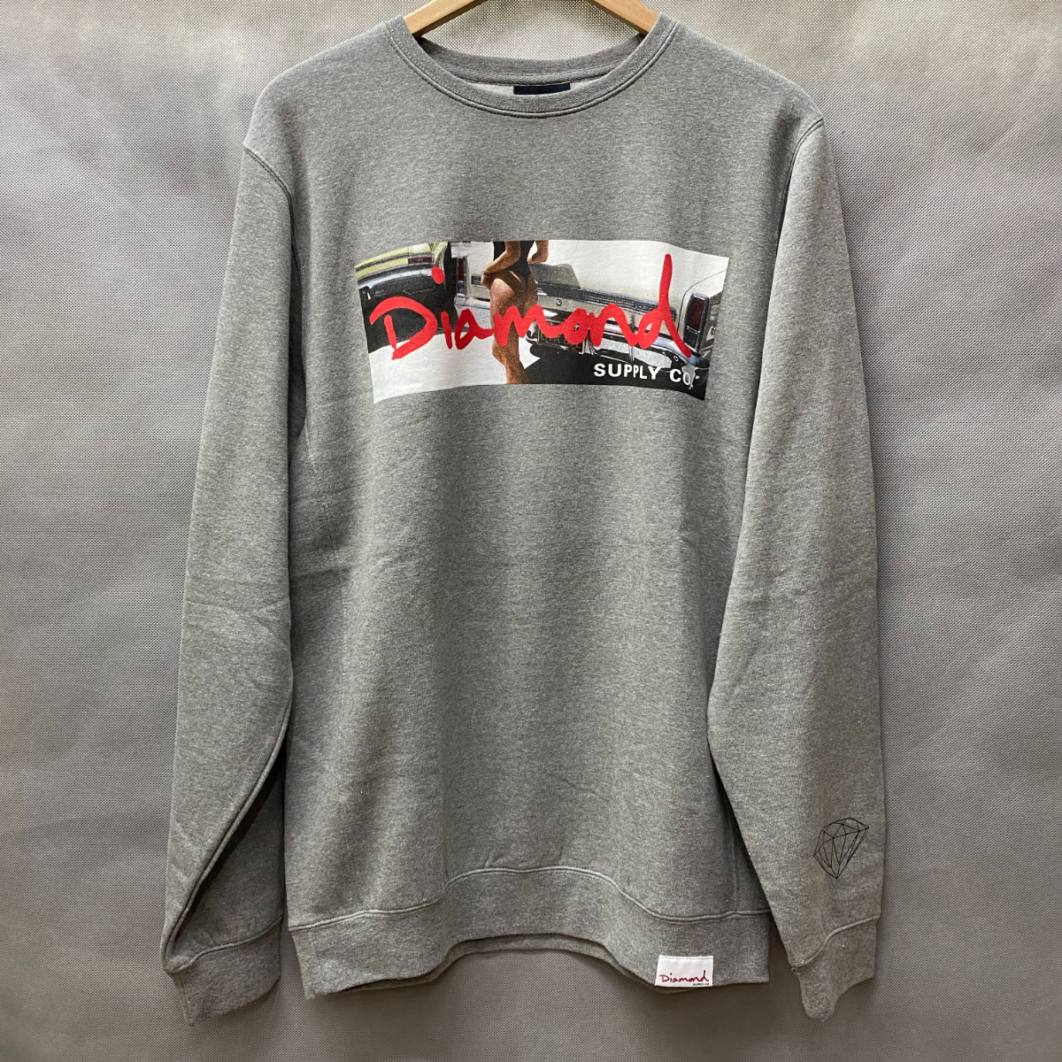 USA正規品 【XL】 Diamond Supply ダイヤモンドサプライ CaliLife クルーネック スウェット トレーナー グレー ガンメタ LA カリフォルニア