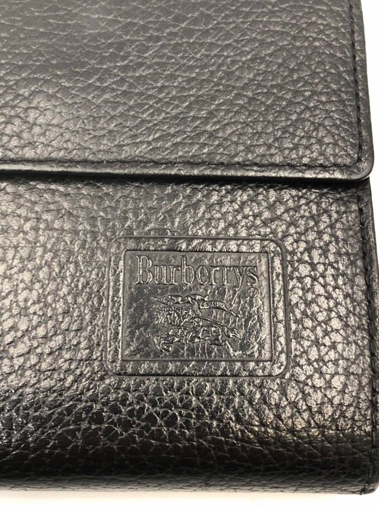 バーバリー　二つ折り財布　ブラック　小銭入れ付き　極美品　BURBERRY メンズ　カードケース　コインケース