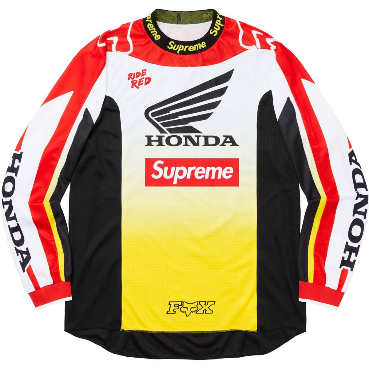 Supreme Honda Fox Racing Moto Jersey Top Red シュプリーム ホンダ フォックス レーシング モト ジャージ トップ 長袖