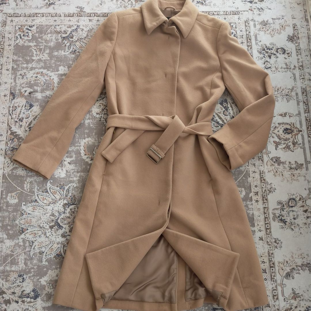 今季一番 Calvin Klein ステンカラーコート ロングコート カシミヤ ai