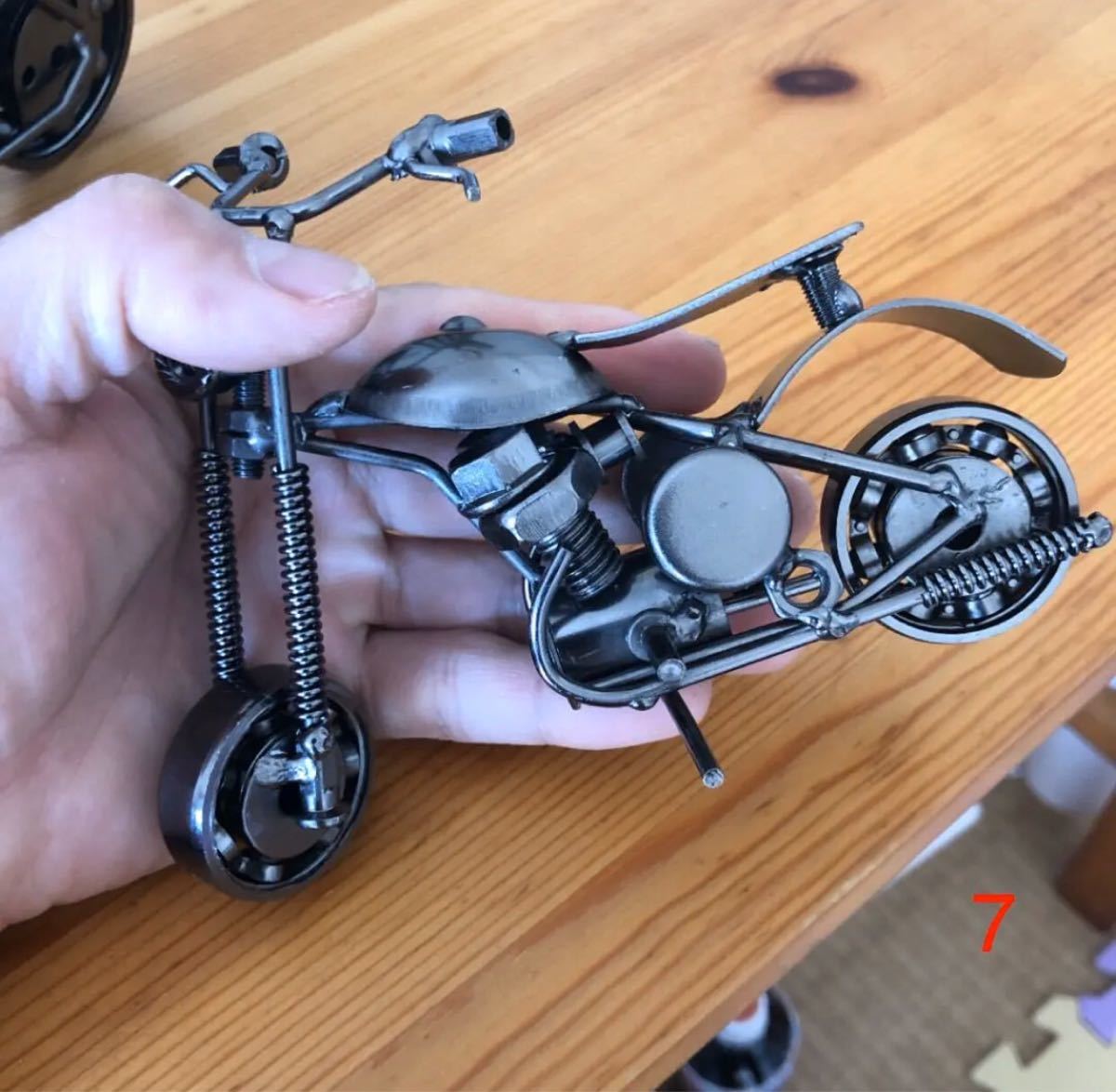 Paypayフリマ 手作り金属バイク置物7点セツト Paypayフリマ 手作り金属バイク置物7点セツト