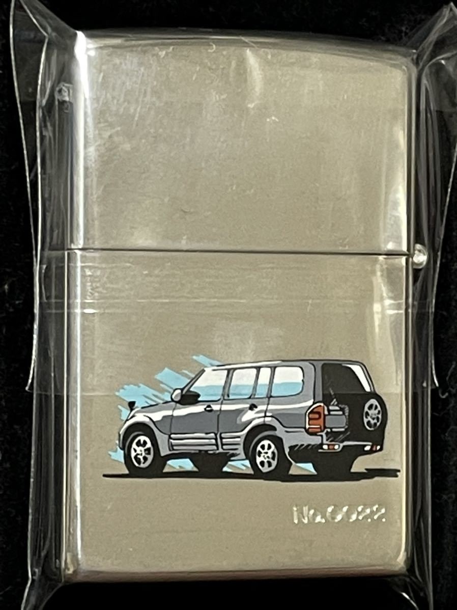 zippo PAJERO MITSUBISHI MOTORS パジェロ 三菱モータース 1999年製 限定品 年代物 両面デザイン シリアルナンバー 希少ゾロ目 NO.0022