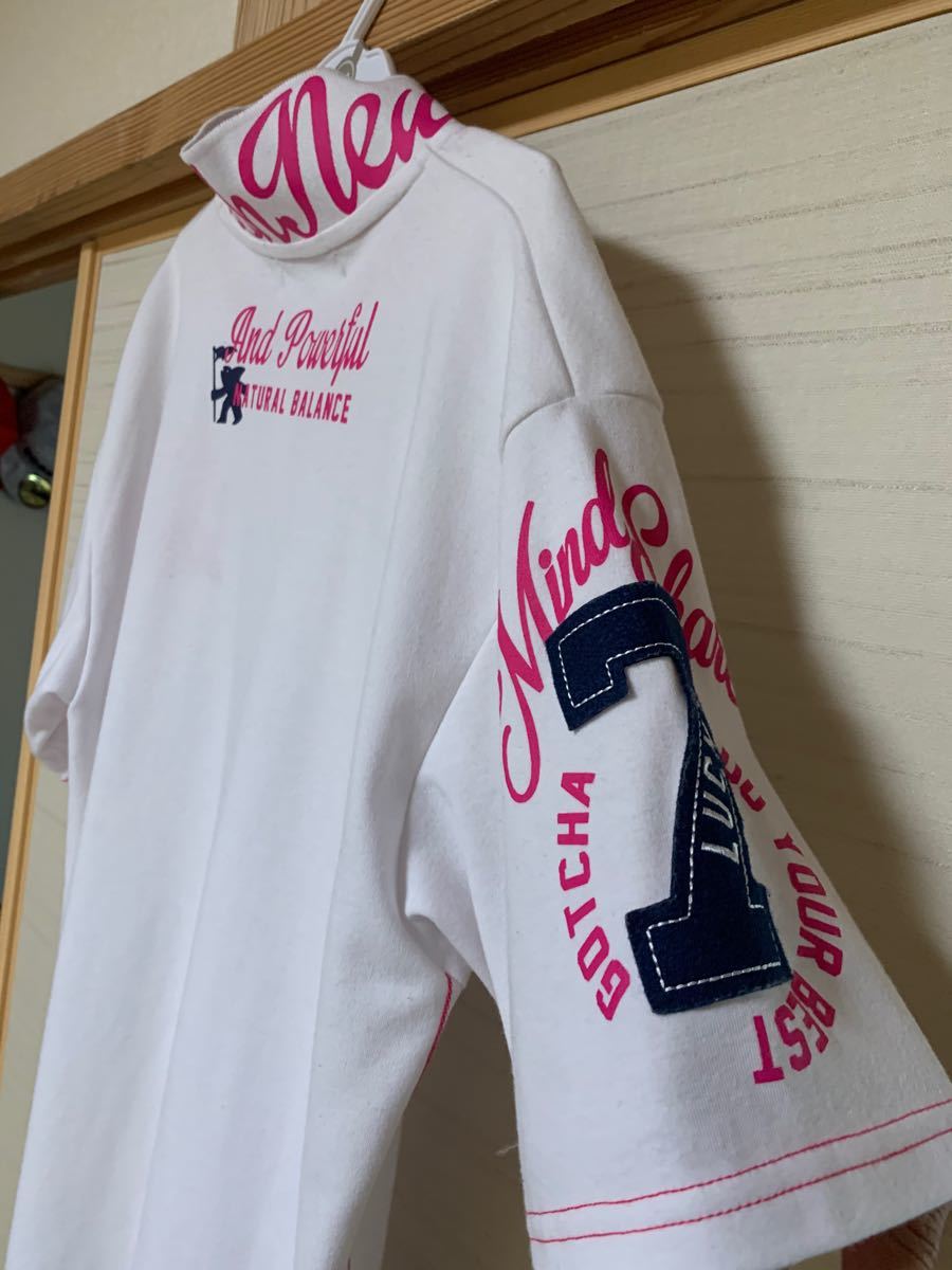 中古美品　ガッチャゴルフ ピンク　ロゴ刺繍 半袖ポロシャツ メンズ  XL   クロネコ営業所より即日発送