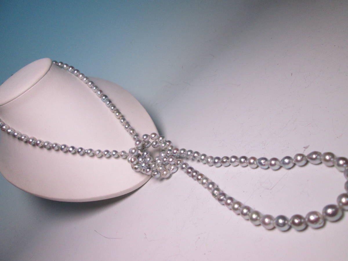 *SILVERbook@ pearl ba lock pearl. long necklace 104g