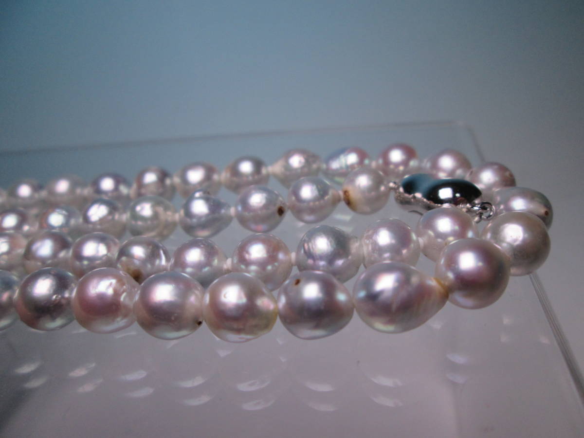 *SILVERbook@ pearl ba lock pearl. long necklace 104g