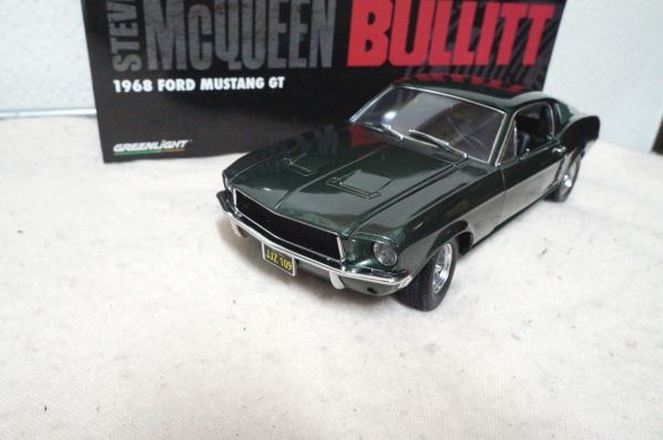 GREEN LIGHT フォードマスタング GT 1968 STEVE MCQUEEN 1/18 ミニカー_画像2