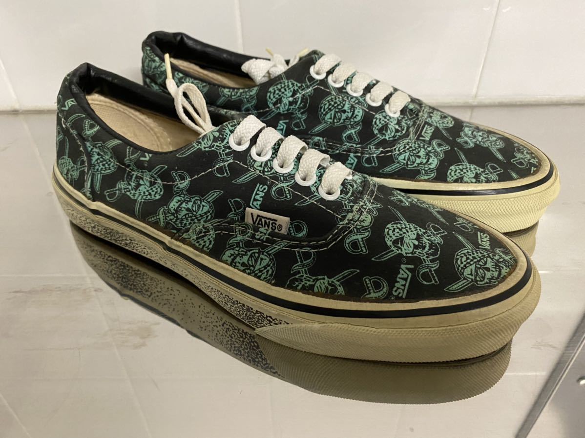 本命ギフト スカルパイレーツ ERA VANS USA製 90s US7.5 サイドテープ