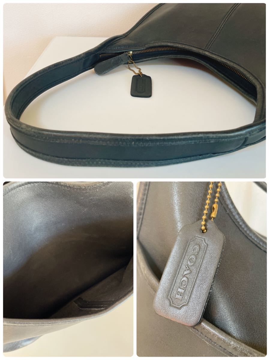 希少 COACH オールドコーチ ショルダーバッグ レザー 黒 9033 希少 COACH オールドコーチ ショルダーバッグ レザー 黒 9033