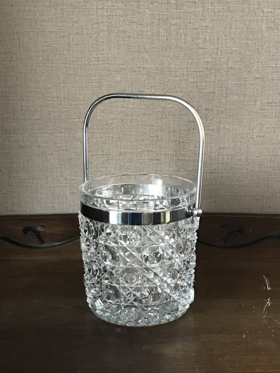  Showa Retro ice pail Sasaki glass SASAKI Press glass modern cover none 