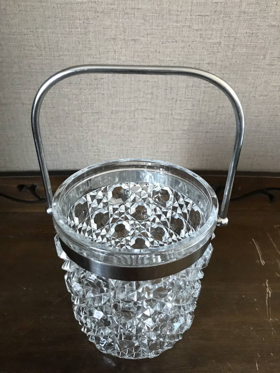  Showa Retro ice pail Sasaki glass SASAKI Press glass modern cover none 