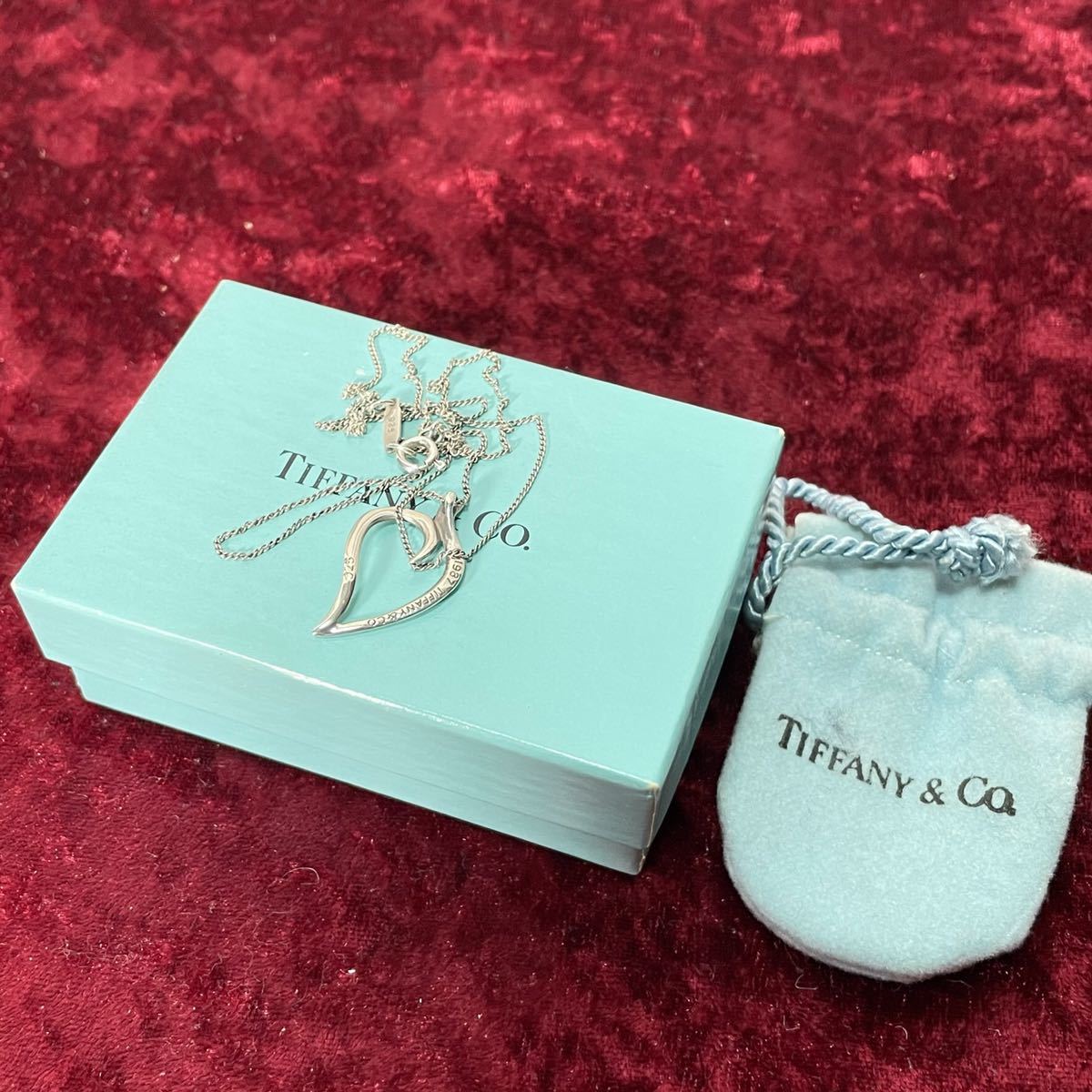 印象のデザイン SV925 銀無垢 Tiffany ネックレス 葉 リーフ