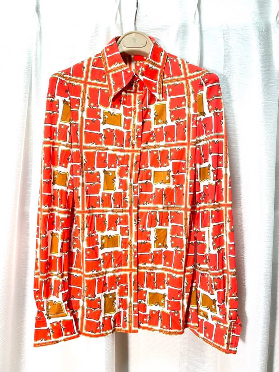 美品 HERMES エルメス 馬柄 総柄 ボタンシャツ www.disdukcapil