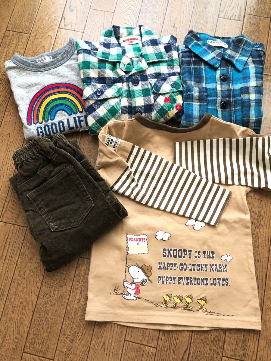ダブルビー110 スヌーピー ミキハウス 110男の子まとめ売り5点 お