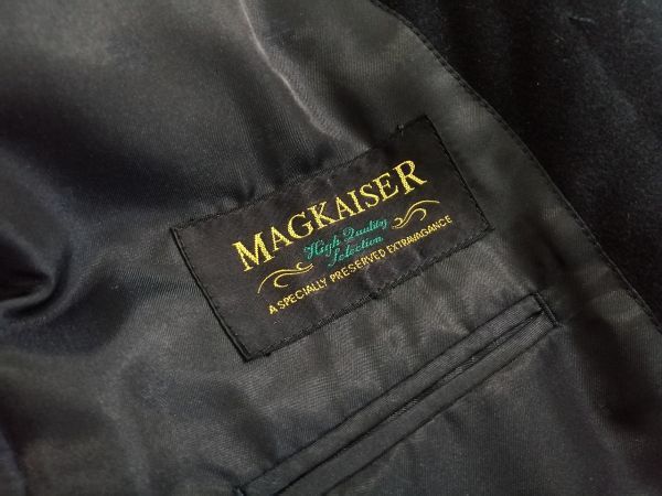 kkaa261 ■ MAGKAISER ■ マグカイザー テーラードジャケット シングル 2つボタン 起毛 ウール シルク 濃紺 ダークネイビー 90A4 M_画像8