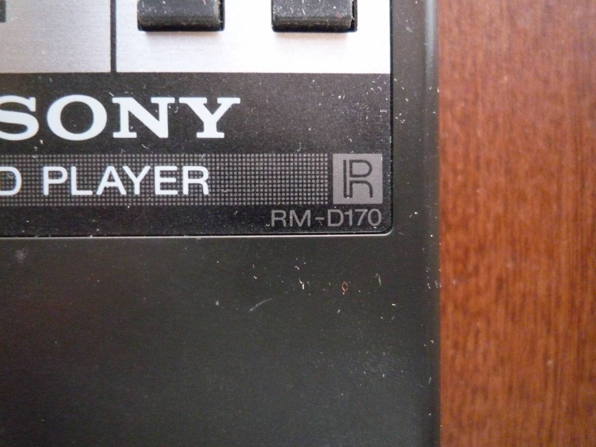◇SONY ソニー CDプレーヤーリモコン RM-D170 デノンR1エソテリック アキュフェーズ マランツの画像2