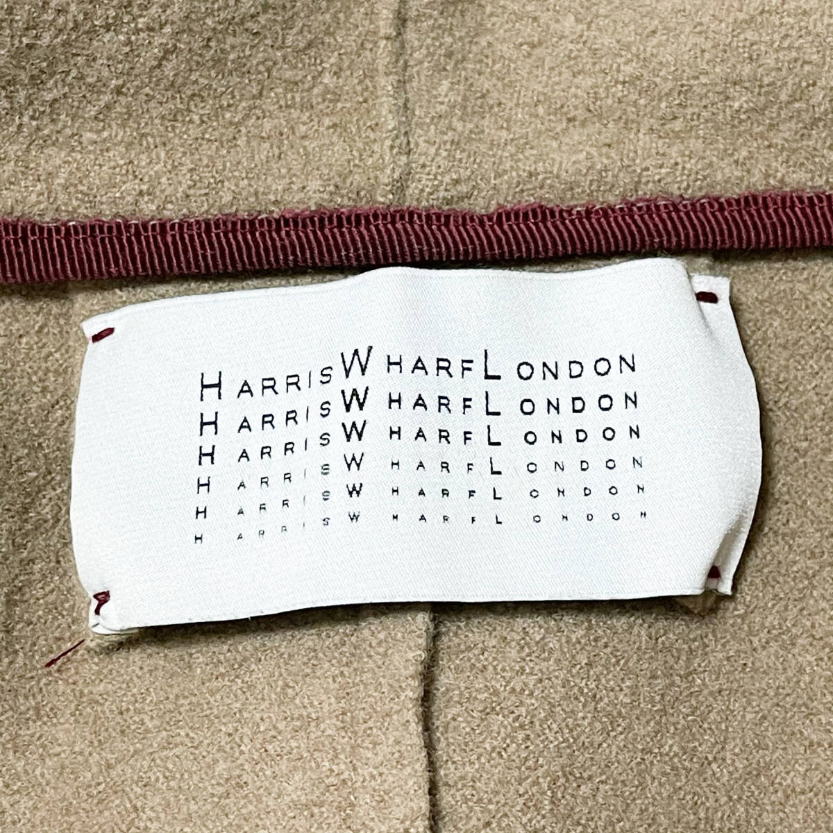 HARRIS WHARF LONDON ハリスワーフロンドン ★ カーディガン 羽織 ジャケット ドレープカラー トップス 圧縮ウール プレスウール 高級 上品_画像8