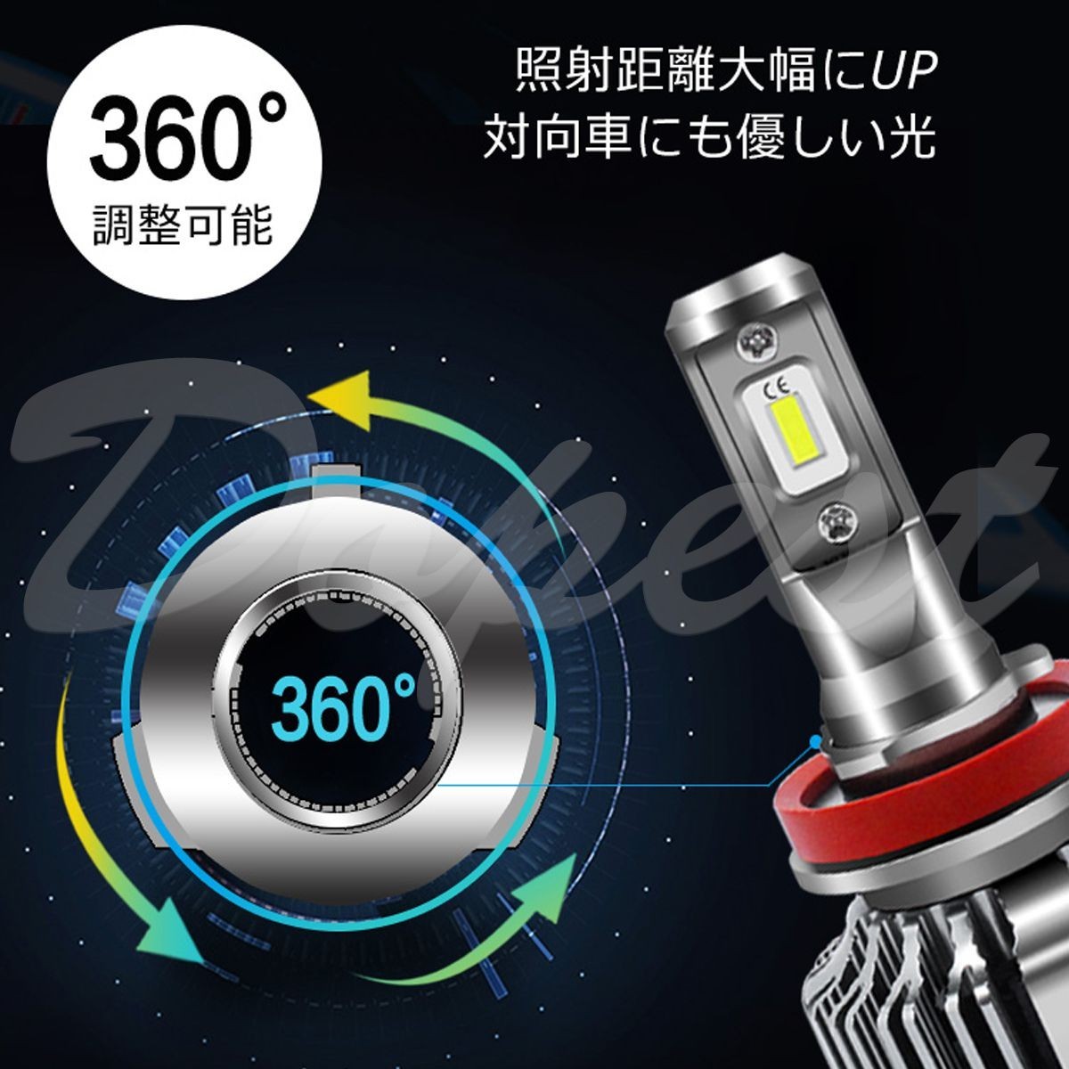 LEDヘッドライト HB3 純白色 HV/EV車可 新車検基準対応 9005_画像6