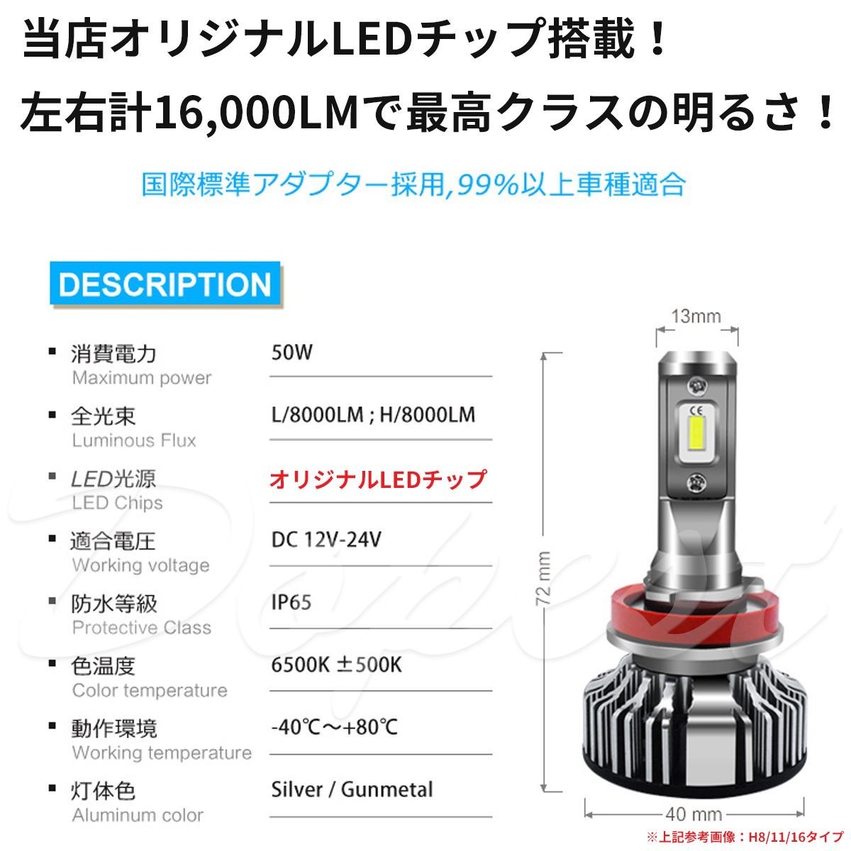 LEDヘッドライト HB3 純白色 HV/EV車可 新車検基準対応 9005_画像4