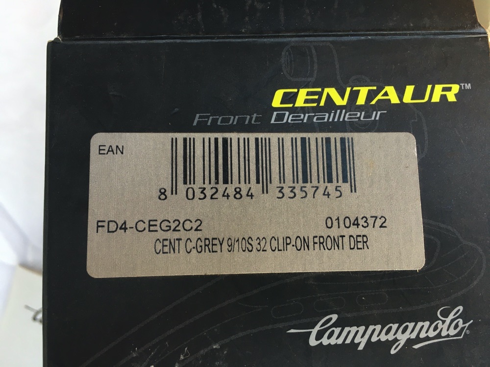 カンパニョーロ フロントディレーラー ケンタウル C-GRAY 9/10S カンパニョーロ フロントディレーラー ケンタウル C-GRAY 9/10S