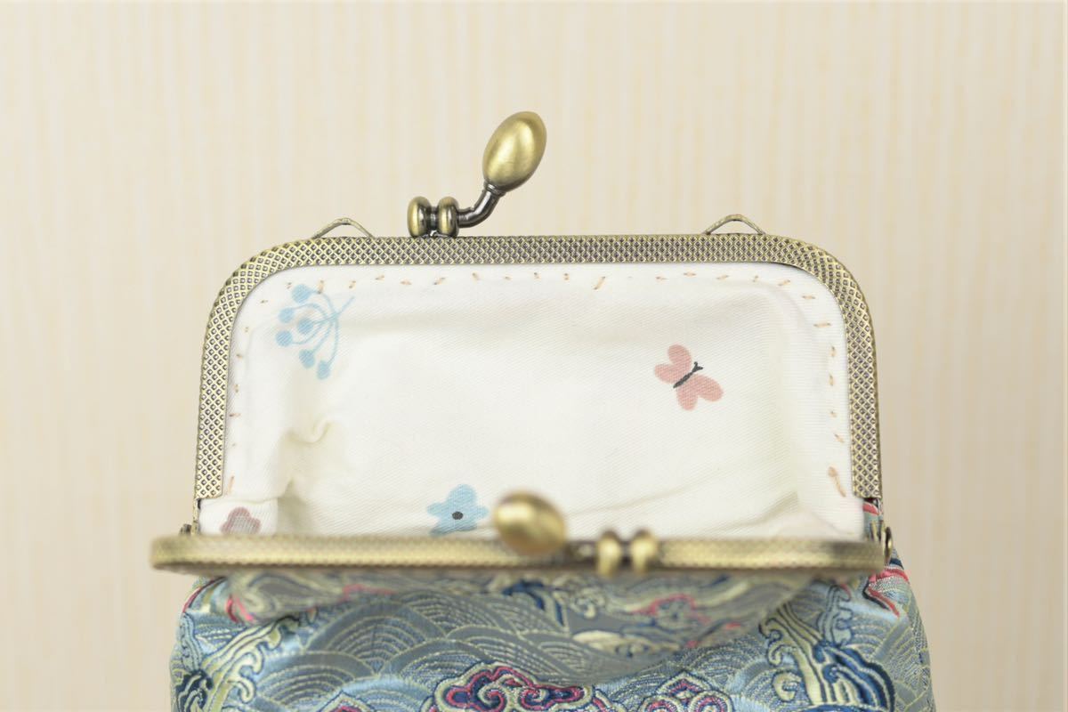 2way bulrush .* Mini shoulder bag party bag pochette * hand made bag * shino wazli* silk China * embroidery *