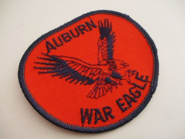 AUBURN WAR EAGLE ウォーイーグル オーバーン大学 ワシ ロゴ デザイン フッットボール 刺繍 ワッペン/ ビンテージ アメリカ パッチ 471_画像2