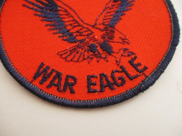AUBURN WAR EAGLE ウォーイーグル オーバーン大学 ワシ ロゴ デザイン フッットボール 刺繍 ワッペン/ ビンテージ アメリカ パッチ 471_画像4