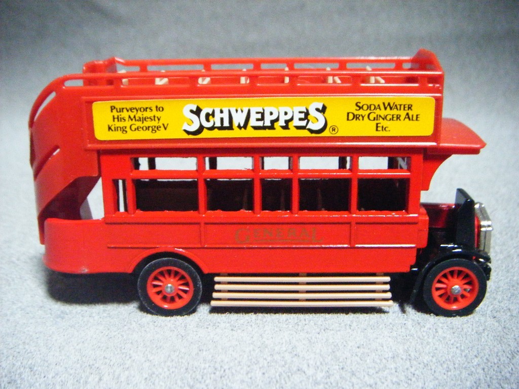 #MATCHBOX Matchbox [Y23 1922 AECOMINIBUS красный 2 -этажное здание автобус литье под давлением миникар ] редкость..