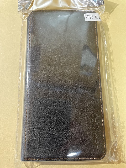 iphone12/iphone12 Pro 手帳型 ウォレット レザーケース　マグネット フリップ　高品質PUレザーデザイン ケース ストラップ付属 ブラック