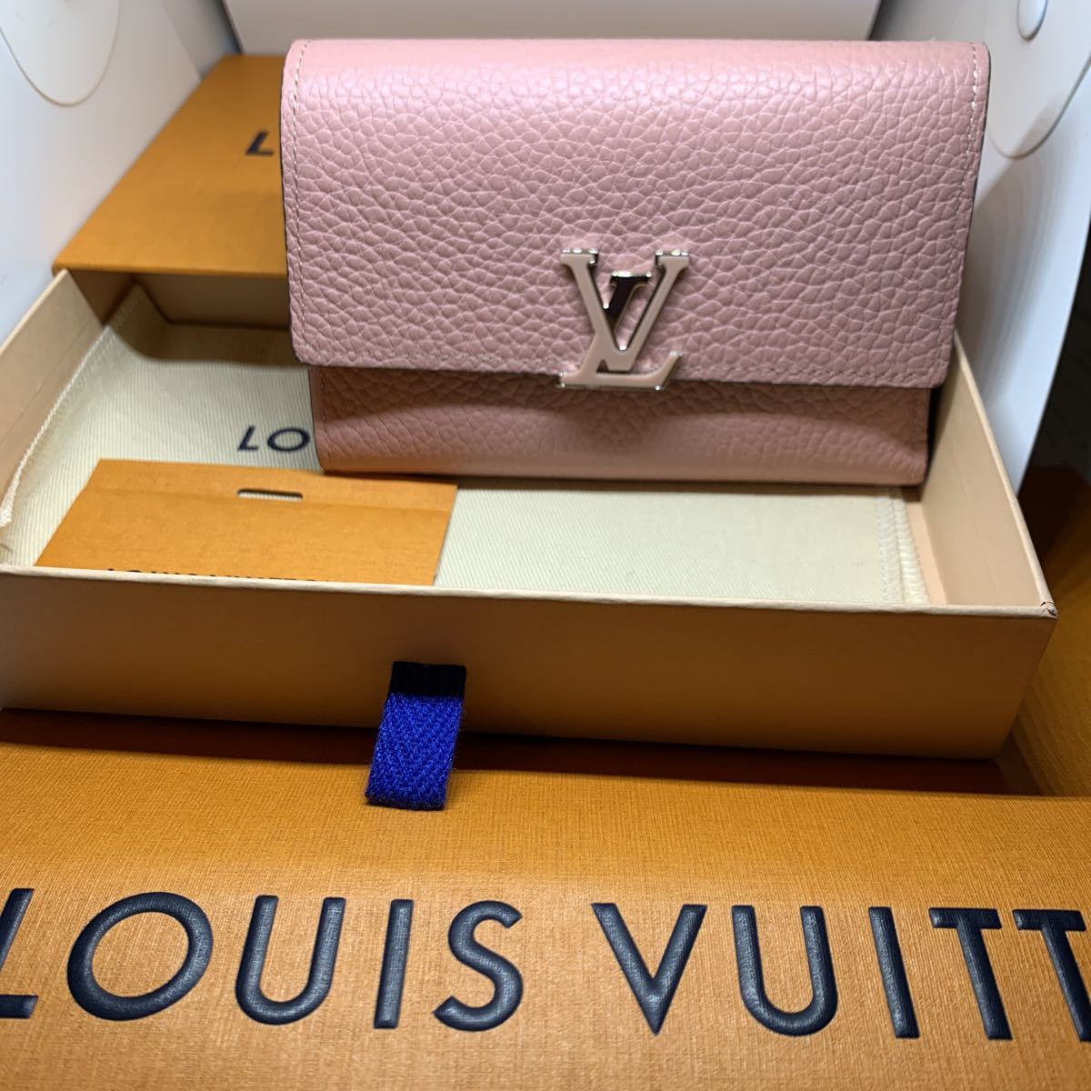 LOUIS VUITTON ルイヴィトン 財布 ミニ財布 13.5×9 牛革 ピンク 箱袋付