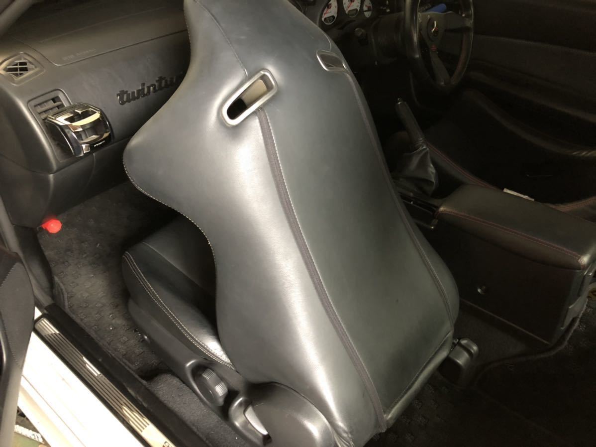 【美品 超希少 絶版品】R34 GT-R Mスペック M-spec 純正 レザー シート BNR34 BCNR33 BNR32 ニスモ nismoレカロ RECARO 純正シート 革 皮_画像3