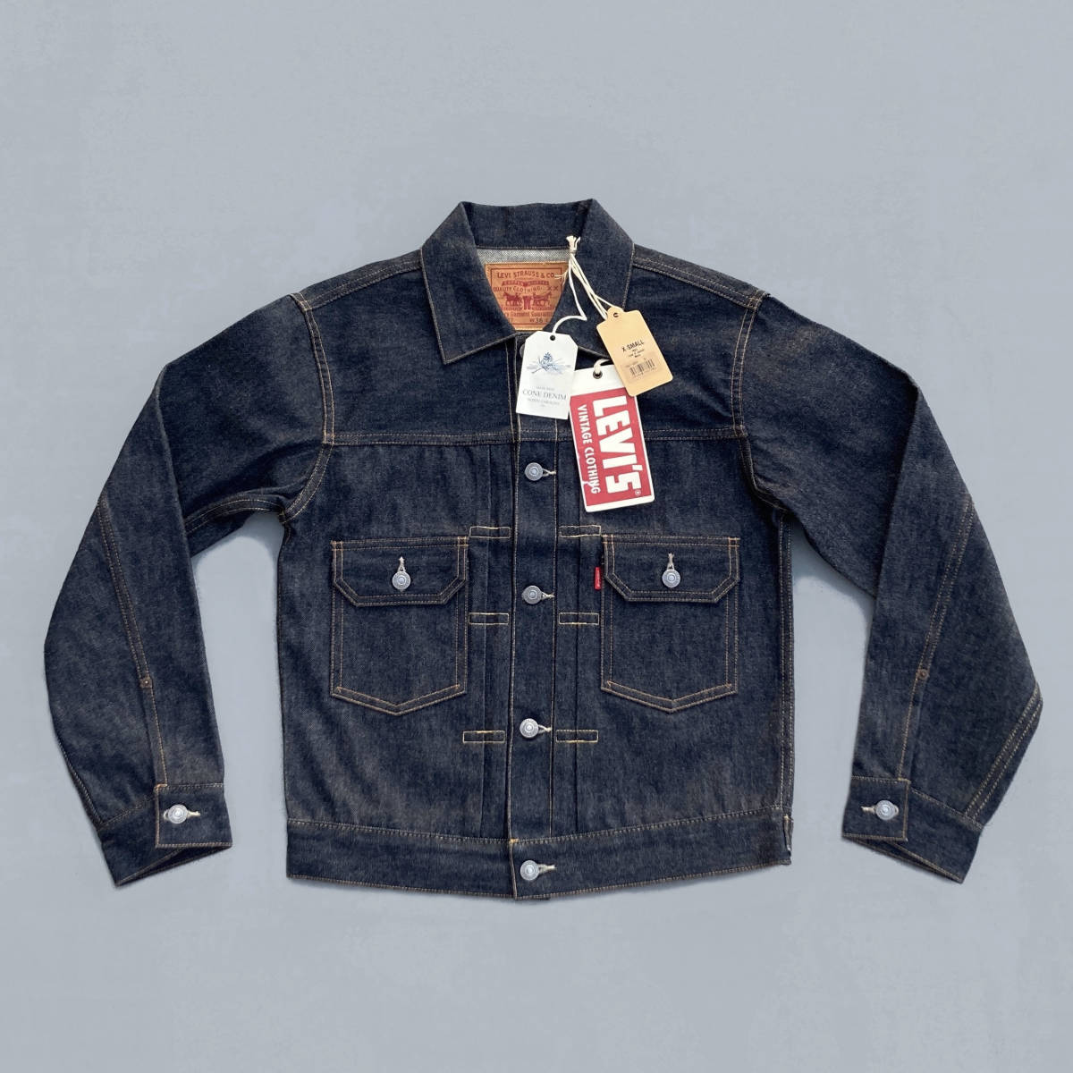 米国製 1953年モデル LEVI’S 507XX 70507-0053 XS 36 セカンド デニムジャケット カバーオール リジッド アメリカUSA製 2nd 705070053
