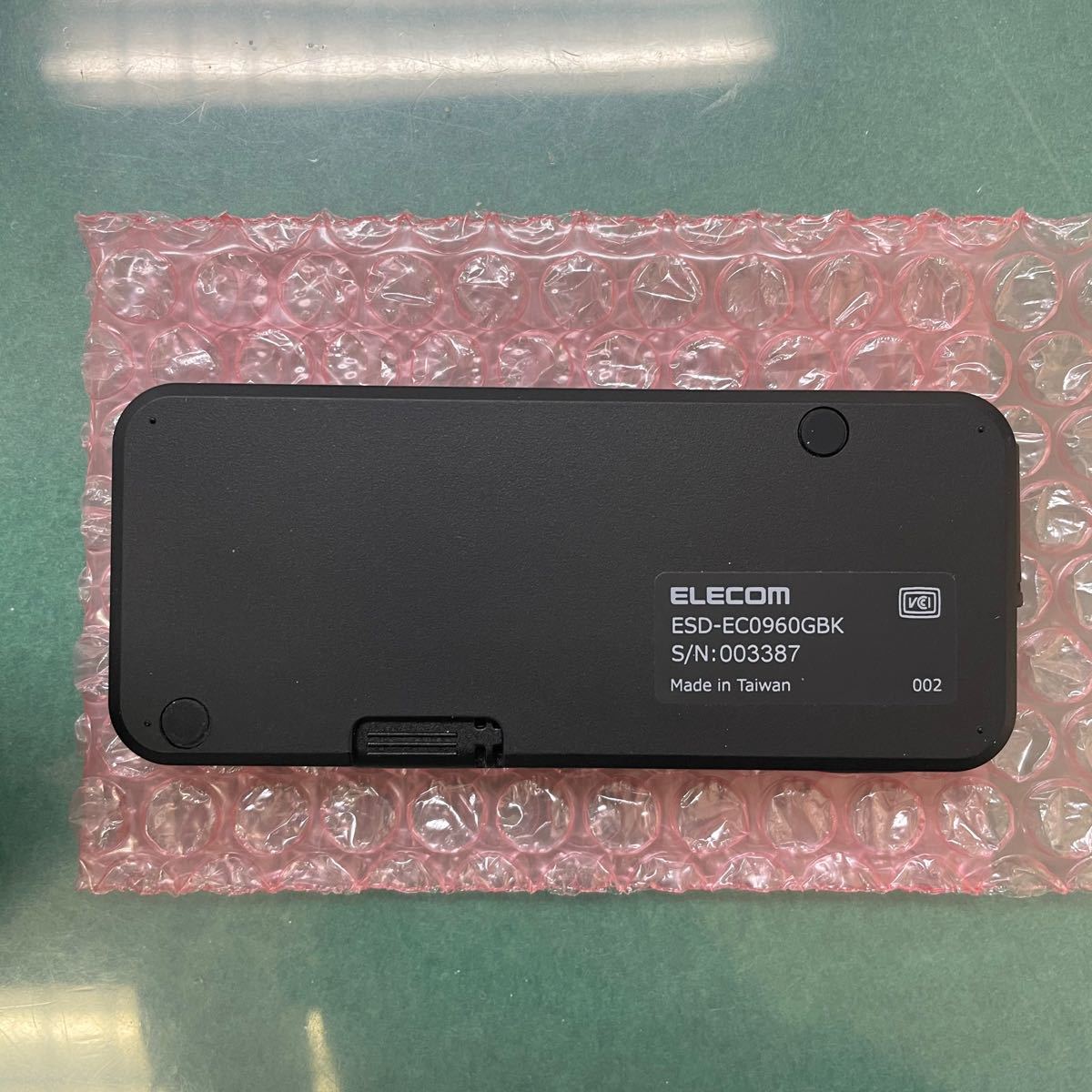 【美品】ELECOM ESD-EC0960GBK ポータブルSSD 