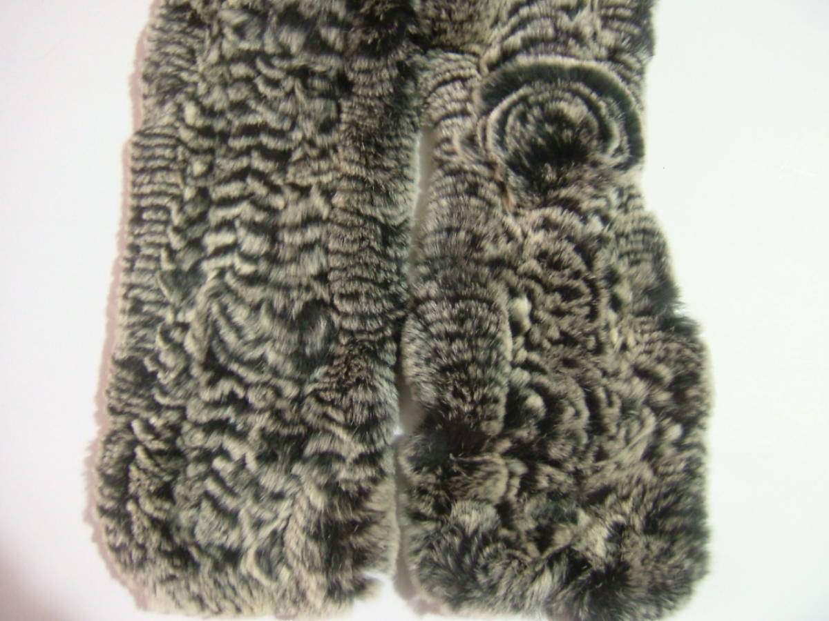 チンチラマフラー グレー 11×85cm リアルファーマフラー 的详细信息