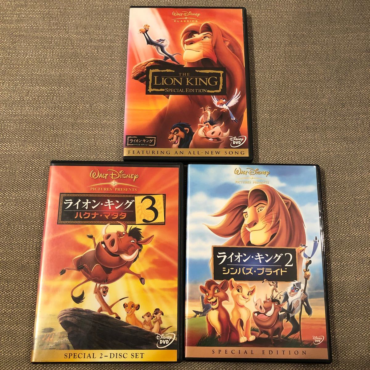 ライオンキング 1.2.3 DVD 5枚セット