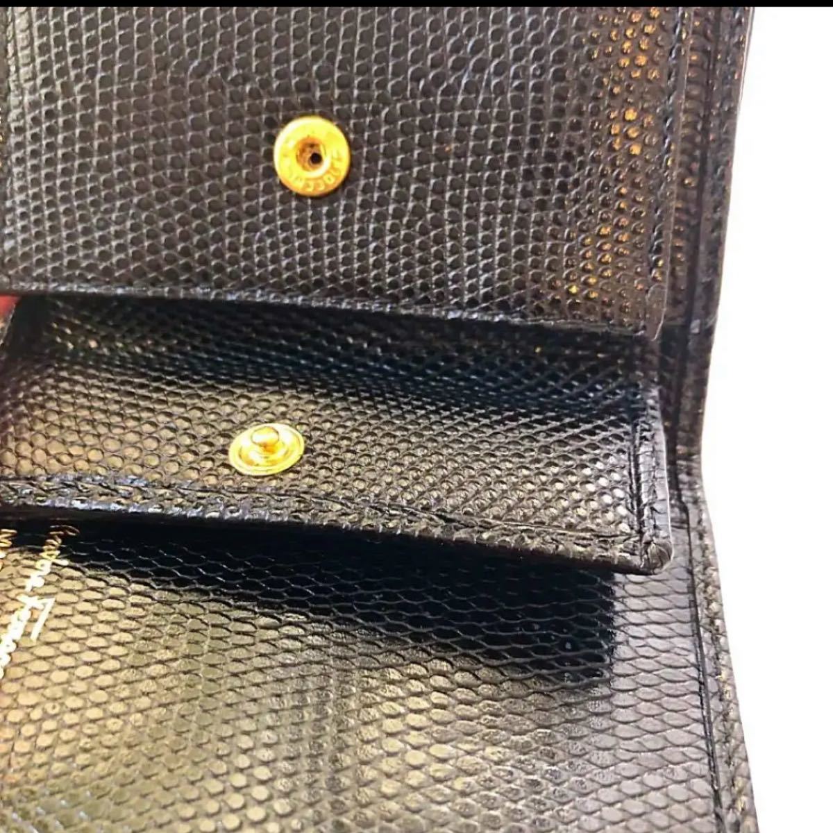 新品未使用◇保管品】フェラガモ ferragamo コンパクト黒折り財布