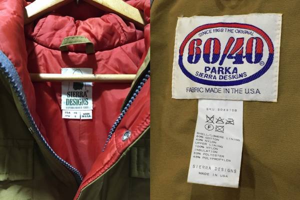 USA製ヴィンテージ】SIERRA DESIGNS シエラデザインズ 中綿入り