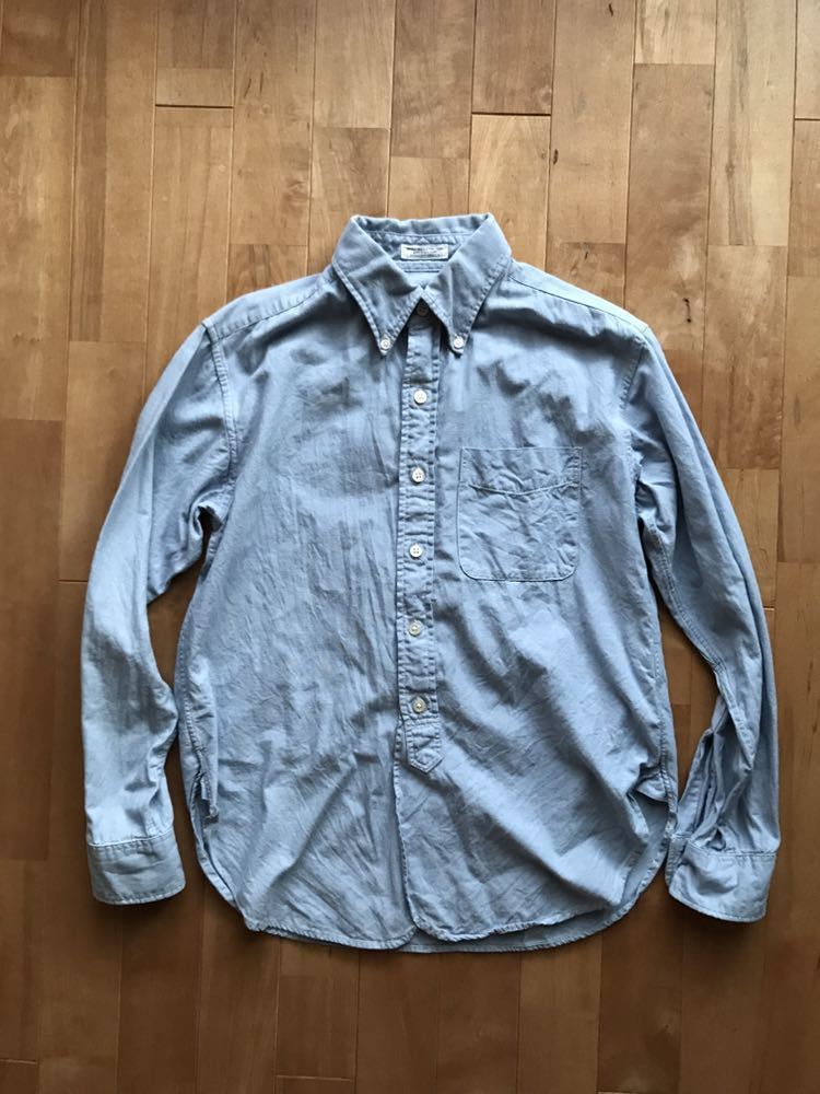 【美品】Engineered Garments エンジニアド ガーメンツ 19th BD Shirt Cotton Oxford ライトブルー XS BDオックスフォードシャツ