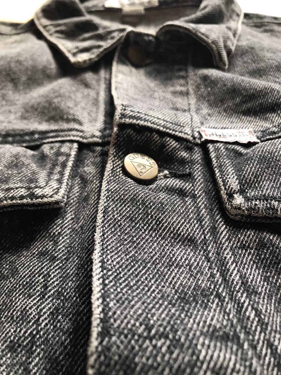 希少】90' GUESS ゲス ブラックデニムGジャン サイズS デニム 希少】90' GUESS ゲス ブラックデニムGジャン サイズS デニム