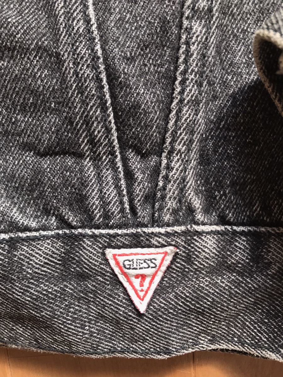希少】90' GUESS ゲス ブラックデニムGジャン サイズS デニム 希少】90' GUESS ゲス ブラックデニムGジャン サイズS デニム
