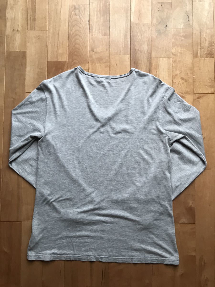 【美品】SUNSPEL サンスペル Ⅴネック ロングスリーブカットソー サイズL グレー Bshop購入 Tシャツ_画像6
