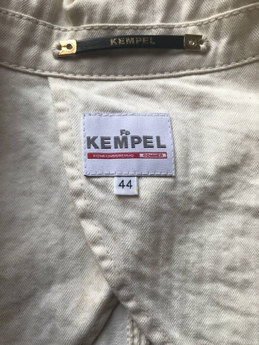 美品・KENPEL ケンペル 35SUMMERS ヘリンボーン ジャケット 44 アイボリー カバーオール ヴィンテージ加工 サーティーファイブサマーズ_画像4