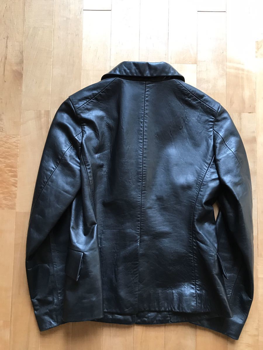 レザージャケット ノーカラージャケット 羊革 エクリュ アンタイトル