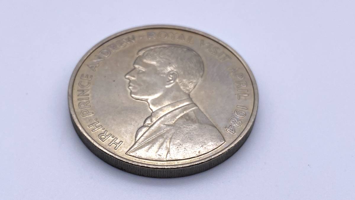 イギリス　50ペンスコイン　1984年　アンドリュー王子/エリザベス2世　直径38.5mm / 重さ28.45g　海外・世界貨幣【SB00945S7-11】_画像3