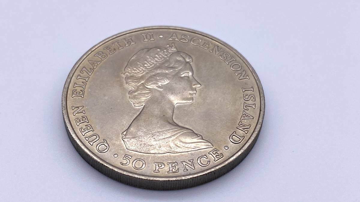 イギリス　50ペンスコイン　1984年　アンドリュー王子/エリザベス2世　直径38.5mm / 重さ28.45g　海外・世界貨幣【SB00945S7-11】_画像7