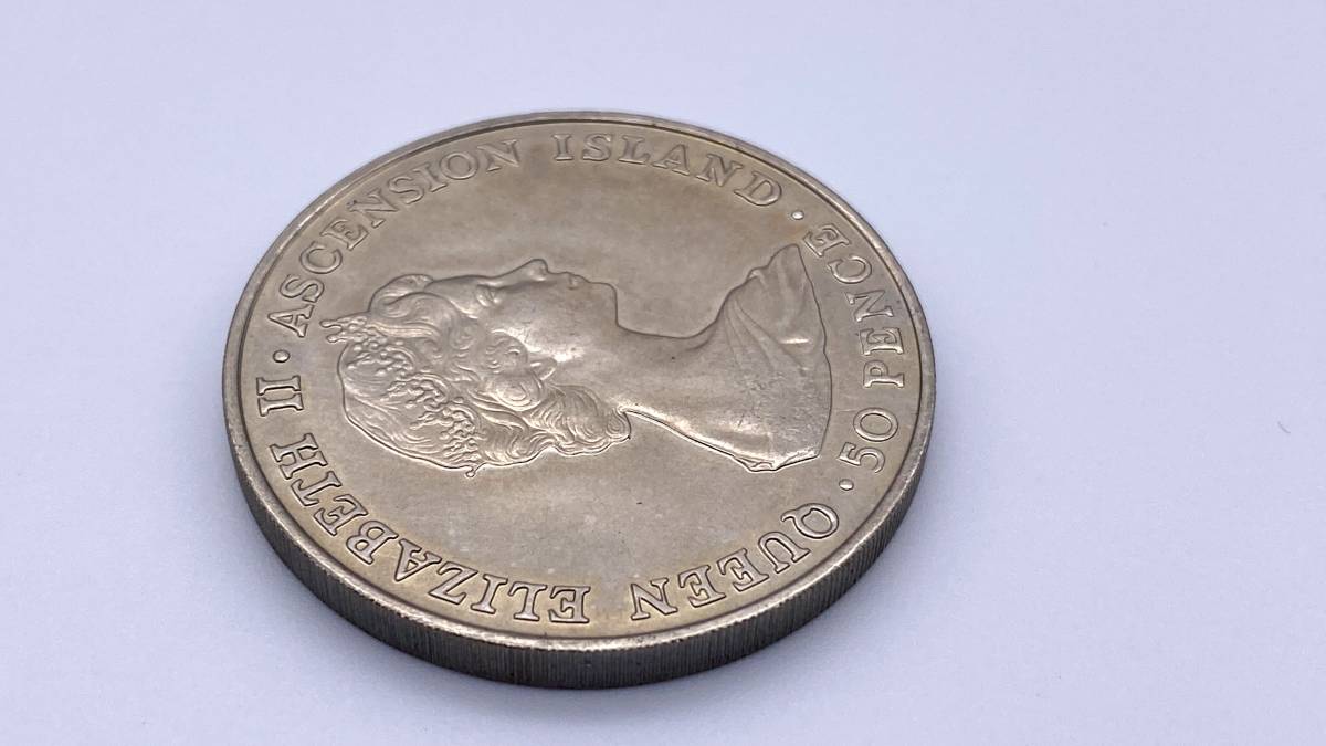 イギリス　50ペンスコイン　1984年　アンドリュー王子/エリザベス2世　直径38.5mm / 重さ28.45g　海外・世界貨幣【SB00945S7-11】_画像10